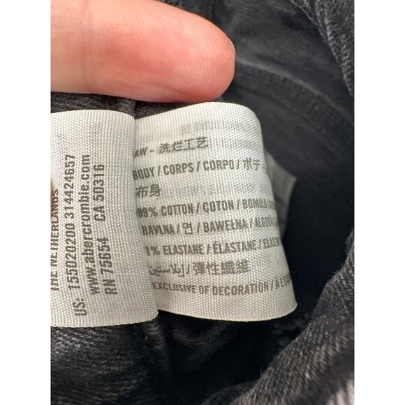 Abercrombie Fitch Jeans Womens 28 6 Short Black Ankle Straight Ultra High Rise - Picture 4 of 8